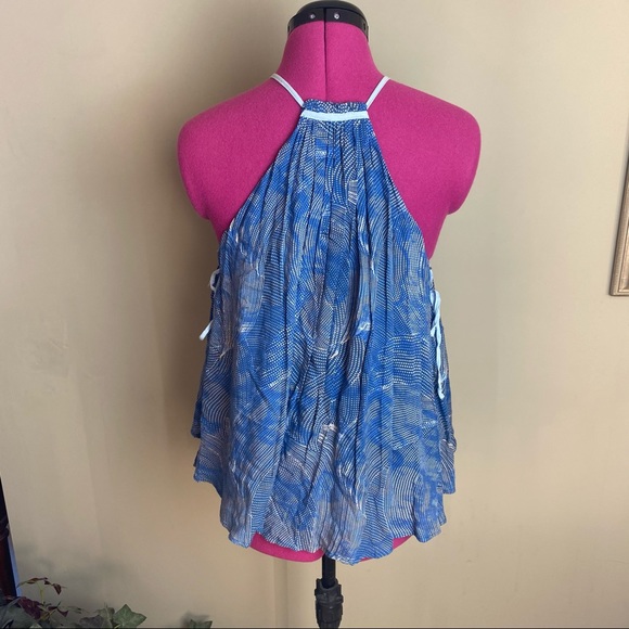 Free People Blue Pattern Tank Top - Picture 3 of 6